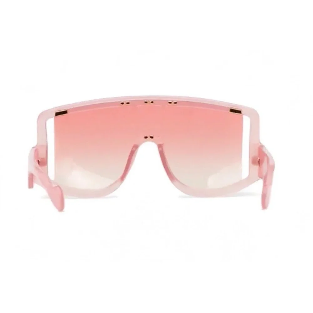 Oversized Shield Sunglasses Women Fashion Visor Pink Lens UV400 Protection Gafas